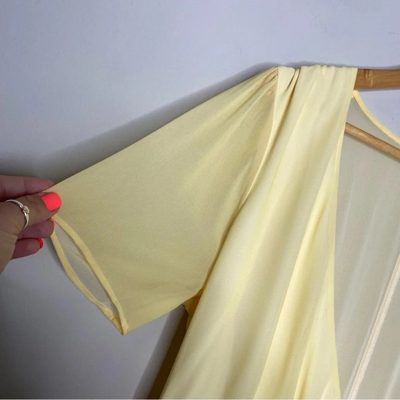 🌟NEW Revolve LPA The Label Yellow Pink Maxi Wrap Dress 530 in Ombre Size Medium - Picture 7 of 12